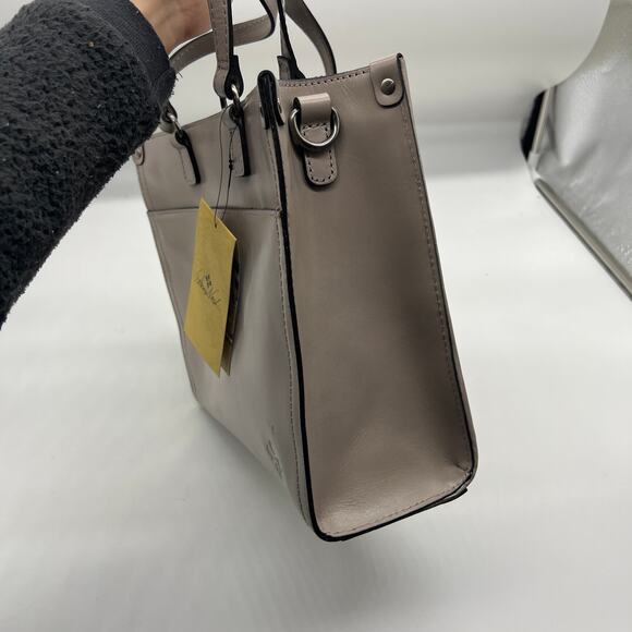 Patricia Nash Leather Ava Medium Tote with	Crossbody Strap Stone Woven - Picture 12 of 16